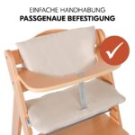 hauck 2-tlg. Deluxe Sitzkissen für Alpha Hochstuhl – Komfortable Sitzauflage Beige – Bild 5