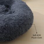 Kfnire Hundebett Doughnut Ø50cm – Flauschiges Haustierbett mit Kopfstütze für Katzen & Hunde – Bild 3
