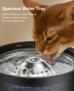 FEELNEEDY 3L Katzenbrunnen mit Edelstahlschale – leiser Wasserbrunnen für Katzen – Bild 5