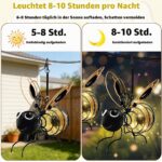 2er-Pack SKIKHN Bienen-Solarleuchten mit LED – Wetterfeste Gartendeko für Balkon & Terrasse – Bild 3