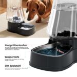 Gardner Pet 3.85L Gravitations-Wasserspender mit Edelstahlnapf – Stromloses Trinksystem für Katzen & Hunde – Bild 4