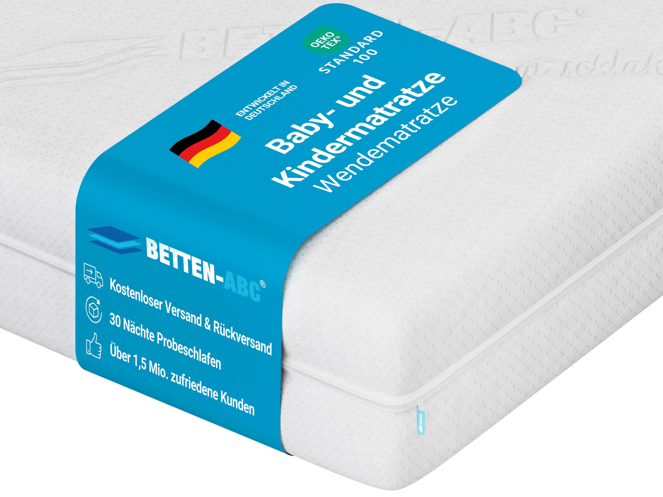 BettenABC OrthoMatra Junior-Duo 70x140 cm – Wendematratze für Baby & Kleinkind