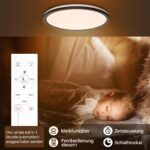 AmazeFan LED Deckenleuchte 24W dimmbar – Fernbedienung, Nachtlicht & Timer für Wohnzimmer – Bild 4