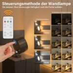 VIIVUU LED Wandleuchte mit Akku & Fernbedienung – 360° drehbar, 10 Helligkeitsstufen, 2er Set – Bild 2