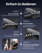 Anylot Elektrischer Messerschärfer 3-Stufen mit 20° Winkelführung – Profi-Schärfsystem für Kochmesser – Bild 5