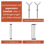 hauck Standard Türschutzgitter 75–80 cm – Absperrgitter ohne Bohren mit Einhandbedienung – Bild 6