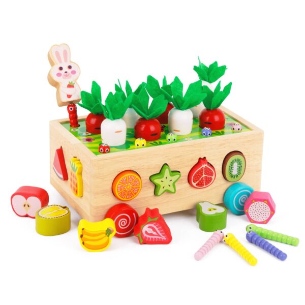 KMTJT Montessori Holzspielzeug 7-in-1 – Lernspiel für Kinder ab 2 Jahren