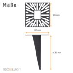 SSC-LUXon HAUKI Erdspieß 4er Set – Universal-Befestigung für Gartenleuchten & Pollerleuchten – Bild 3