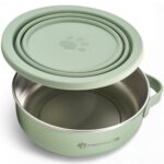 mea:hana Futternapf 900ml mit Silikondeckel – Edelstahl Reisenapf für Hunde & Katzen – Bild 2