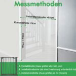 XMTECH Treppengitter 105-115 cm Schwarz – Druckmontage ohne Bohren mit Auto-Close für Kinder & Haustiere – Bild 8
