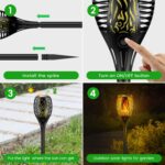 Lafhome Solar Flammenlicht 4er Set mit 33LED – Realistischer Flammeneffekt für Garten & Terrasse – Bild 4