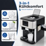 Tubisku 3-in-1 Eismaschine mit Wasserspender & Eiscrusher – 16 Eiswürfel in 7-9 Min – Bild 3