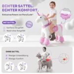 PonyCycle® Modell U Einhorn Rosa – Reit-Spielzeug für Kinder 4–7 Jahre mit Bremse – Bild 6