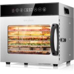Kwasyo Dörrautomat Edelstahl 600W mit 8 Etagen – Profi Lebensmitteltrockner mit digitaler Steuerung