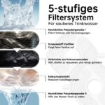 Veken 3,2 L Edelstahl Katzenbrunnen – Automatischer Trinkbrunnen mit Ultra-leiser Pumpe – Bild 5