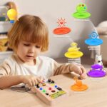 WEARXI Montessori Busy Board mit 15 LED & 9 Schaltern – Motorikspielzeug ab 1 Jahr – Bild 2