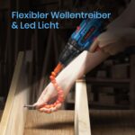 FAHEFANA 12V Akkuschrauber Set mit 25Nm Drehmoment – Kompakter Bohrschrauber mit 24-tlg Zubehör – Bild 6