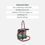 metabo ASA 30 M PC Allessauger – Nass- & Trockensauger 1200 W für Baustellen – Bild 5
