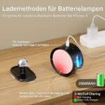 VIIVUU LED Wandleuchte mit Akku & Fernbedienung – 360° drehbar, 10 Helligkeitsstufen, 2er Set – Bild 4