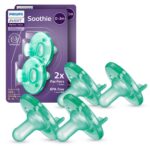 Philips AVENT Soothie Kiefergerechter Baby Schnuller 0-3 Monate – 4er-Pack, 100% Silikon