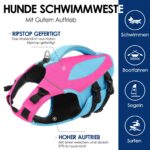 AOFITEE Hundeschwimmweste Grösse M mit Rettungsgriff – Auftriebsweste für sichere Wassersportarten – Bild 3