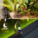 Yeomoo Giraffe 28 cm Gartendeko mit Solarlampe – Wetterfeste Solar-Figur für Balkon & Garten – Bild 4