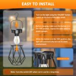 2er Set Caldarax Solar-Gartenlaterne IP65 – Hängend & Stehend mit LED-Glühbirne – Bild 7