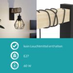 EGLO Townshend 5 Wandlampe – Industrial Vintage Wandleuchte aus Holz & Stahl – Bild 5