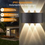 GOOSKI LED Wandleuchte IP65 6W – Warmweiss Up & Down Licht für Innen & Aussen – Bild 3