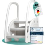 WOLKENGLÜCK® Tritthocker Kinder 3 Stufen – Rutschfester Kinderhocker für Bad & Küche
