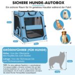 Snagle Paw Faltbare Hundebox für Auto – Rückbank Transportbox mit Metallrahmen für Mittel-/Grosshunde – Bild 5