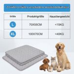 OFFASST Kühlmatte 100x70cm – Selbstkühlende Hundematte mit Eisseide für Hunde & Katzen – Bild 5
