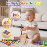 Haozozo 4-in-1 Montessori Holzspielzeug ab 1 Jahr – Motorik & Lernspielzeug für Kleinkinder – Bild 4