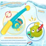 VBACALA Badespielzeug-Set ab 3 Jahren – Magnetisches Angelspiel mit Wasserpistole – Bild 3
