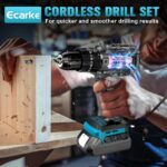 Ecarke Akku-Schlagbohrschrauber 90 Nm mit Makita 18V Kompatibilität – Profi-Bohrmaschine – Bild 2