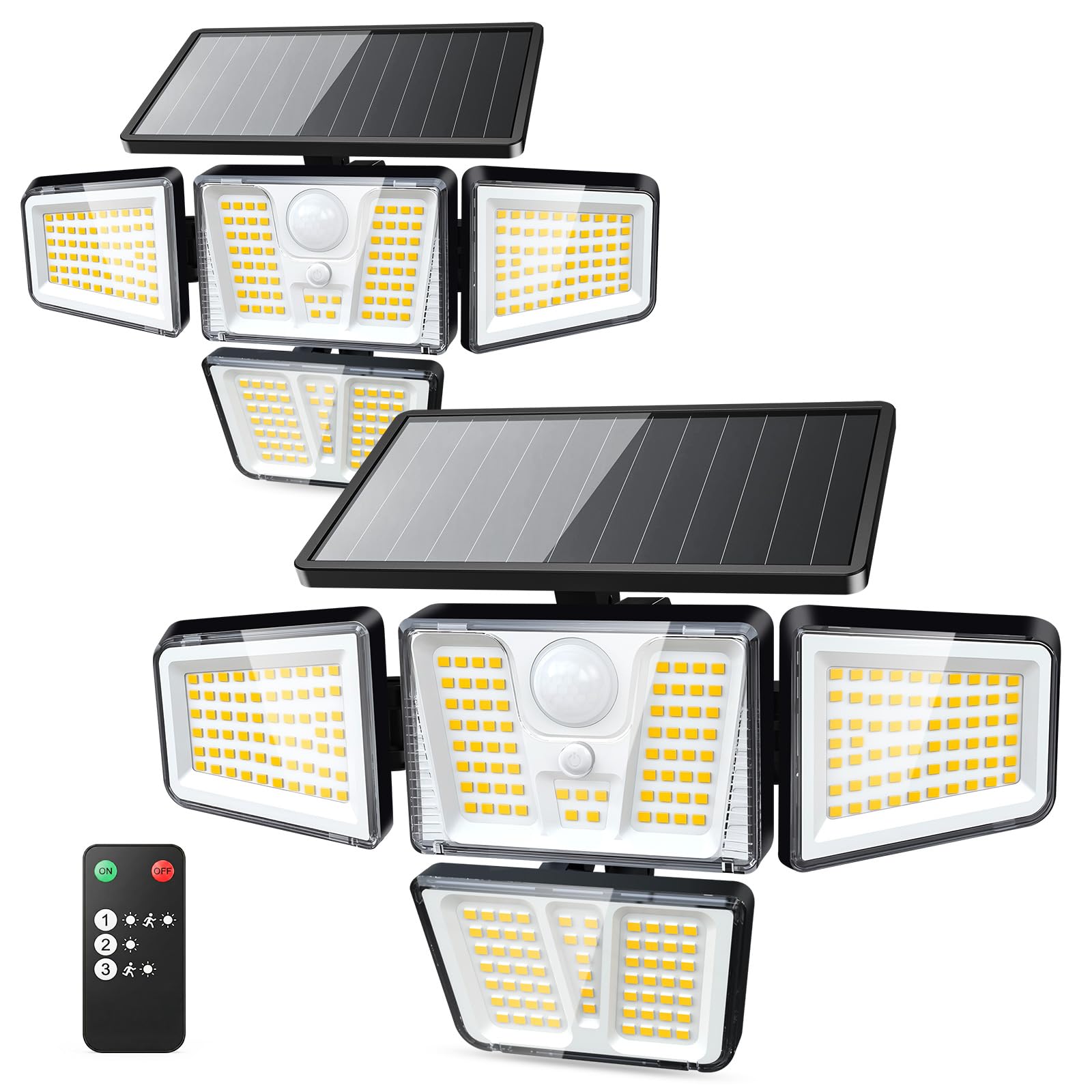TuyLuxe 2er Set Solarleuchte 3600 Lumen mit Bewegungsmelder – LED Aussenleuchte IP65
