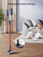 INTETURE Akku Staubsauger 600W 50kPa – 65 Min Laufzeit mit Wandhalterung & Touchscreen – Bild 5