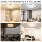 OPPEARL LED Deckenlampe 28cm Dimmbar mit Fernbedienung – 2400LM Sternenhimmel für alle Räume – Bild 6