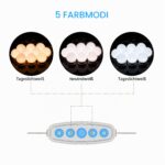 Aourow Hollywood LED Schminklicht mit 10 Glühbirnen – 5 Farbmodi & 6 Helligkeitsstufen – Bild 4