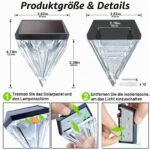 AGOTD Solar-Wandleuchten 4er Set – IP55 Gartenbeleuchtung mit Diamant-Design & Amber-Licht – Bild 4