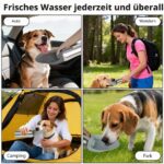 Vsshe 700 ml Hunde Trinkflasche mit Faltnapf – Auslaufsicher für Wanderungen & Camping – Bild 8