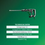 HiKOKI SDS-Max Bohr- und Meißelhammer 1100 W – Professionell für Beton & Abbruch – Bild 5