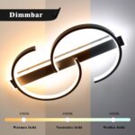 LUOLONG 40cm LED Deckenleuchte Dimmbar mit Fernbedienung – Modern Schwarz für Wohnzimmer & Schlafzimmer – Bild 3