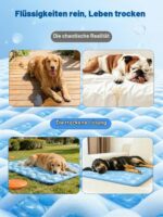 Rywell Kühlmatte Hund 110x80 cm – Selbstkühlend mit Farbwechsel & Feuchtigkeitsableitung – Bild 4