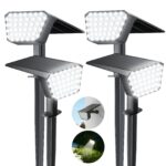 FIFlying 4er-Set Solarstrahler 7000K – IP67 Wasserdicht mit 3 Lichtmodi für Garten & Außen