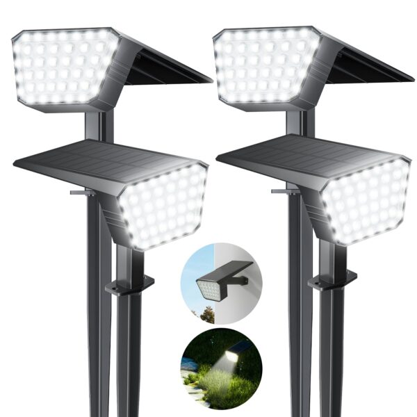 FIFlying 4er-Set Solarstrahler 7000K – IP67 Wasserdicht mit 3 Lichtmodi für Garten & Außen