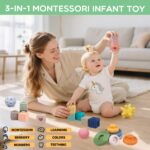 Plunack 24-teiliges Montessori Babyspielzeug Set – Sensorisches Lernspielzeug ab 18 Monate – Bild 3