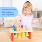 Melissa & Doug Hämmerbank – Holzspielzeug zur Förderung der Feinmotorik ab 2 Jahren – Bild 5
