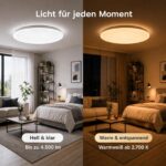 Yeelight Smart Deckenlampe 50cm – 4500 lm LED mit RGB-Backlight, Sprachsteuerung & App – Bild 10