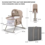 Kinderkraft Lovi 3-in-1 Kinderreisebett – Wiege & Schaukelbett für Neugeborene – Bild 3
